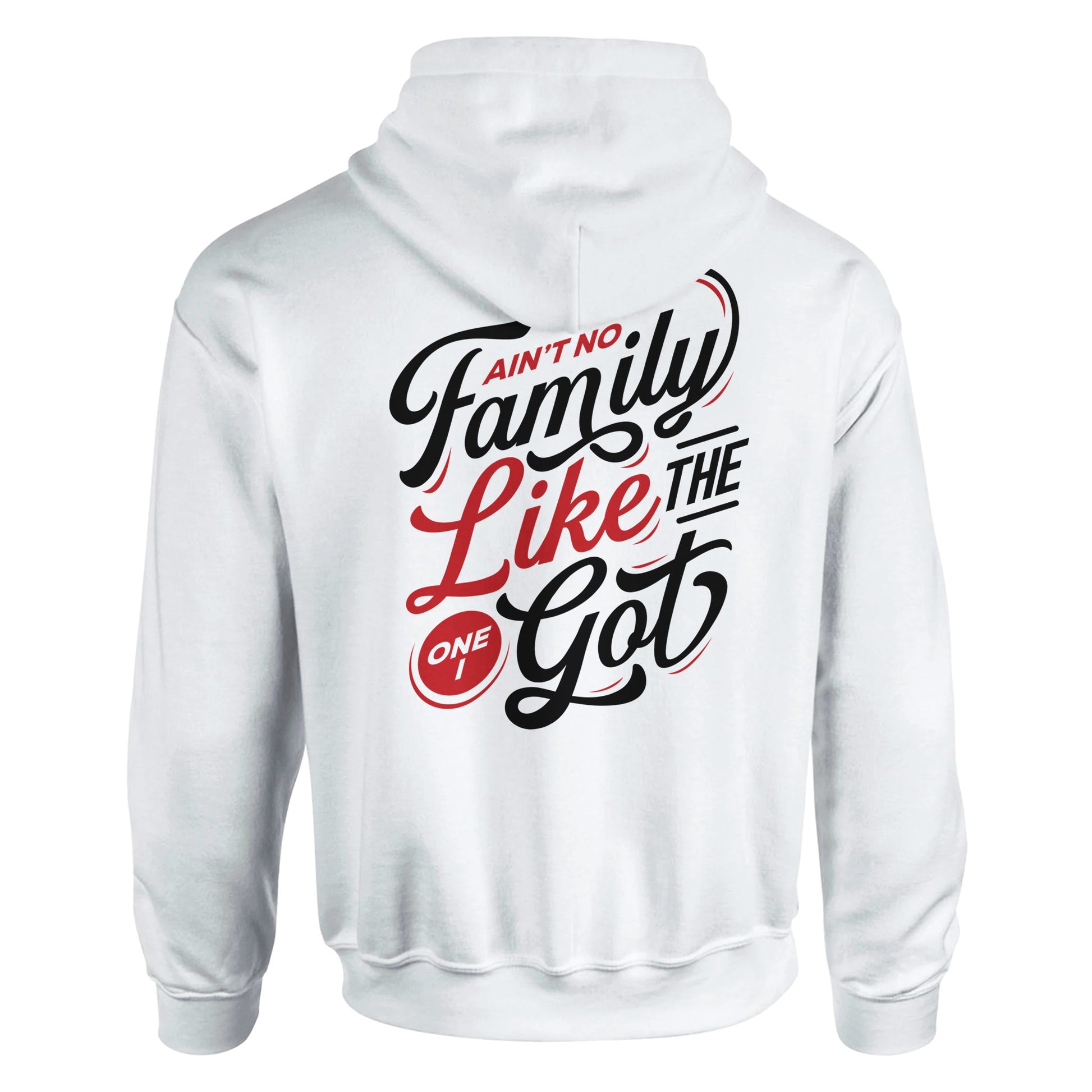 Ain't No Family Typography Vintage Graphic Hoodies | Kinship Crafters