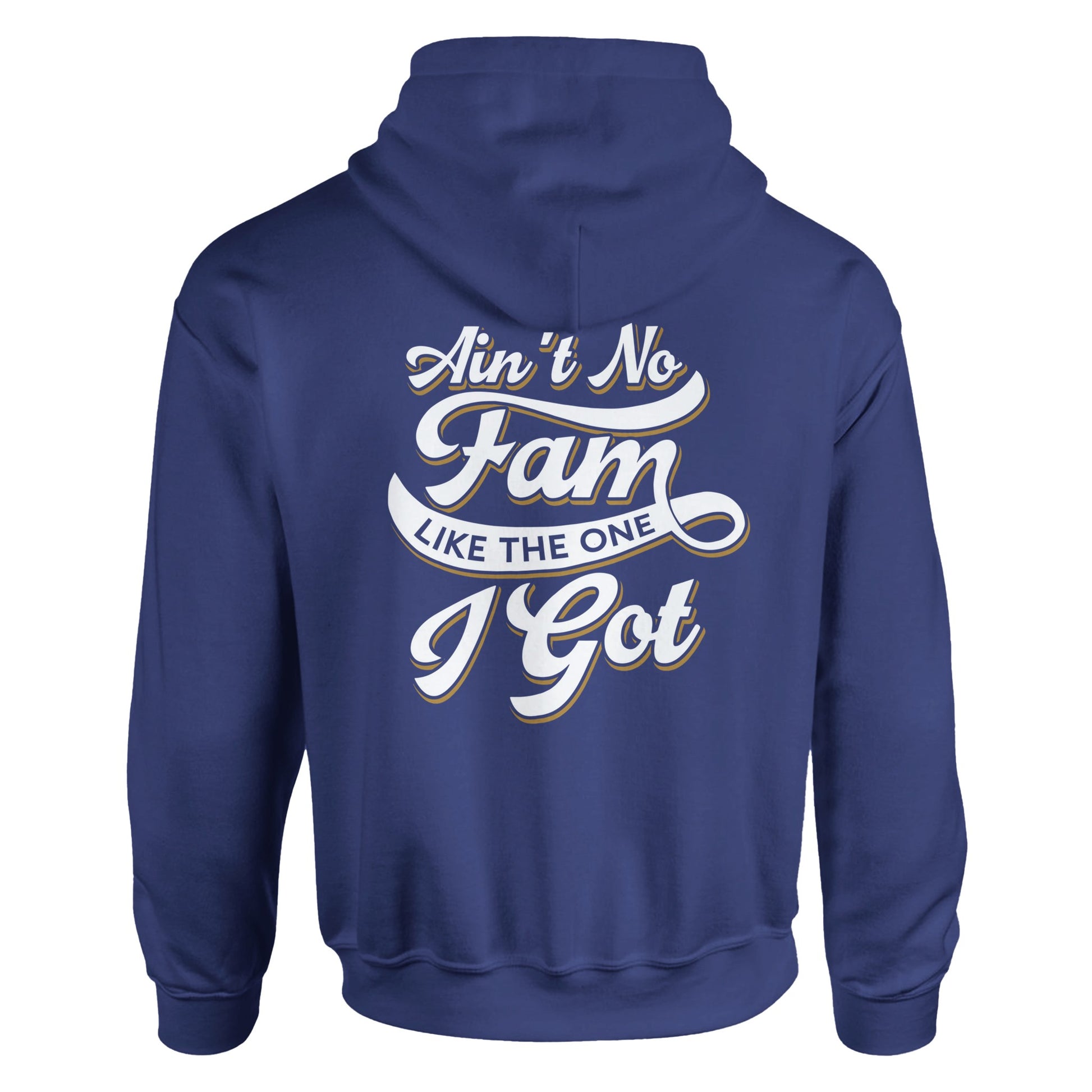 Ain't No Family Typography Vintage Graphic Hoodies | Kinship Crafters