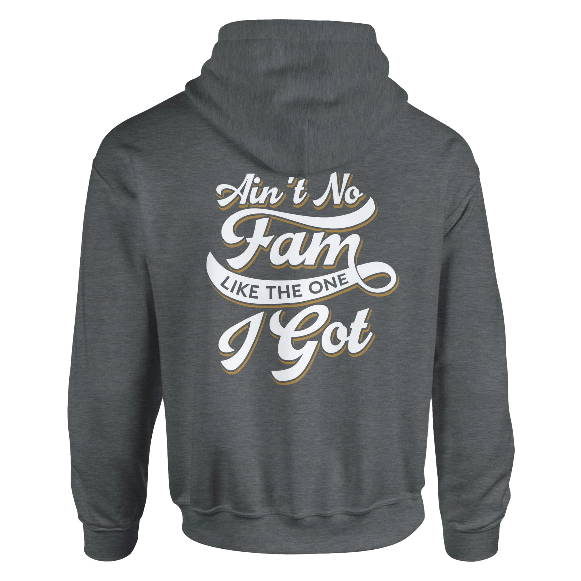 Ain't No Family Typography Vintage Graphic Hoodies | Kinship Crafters