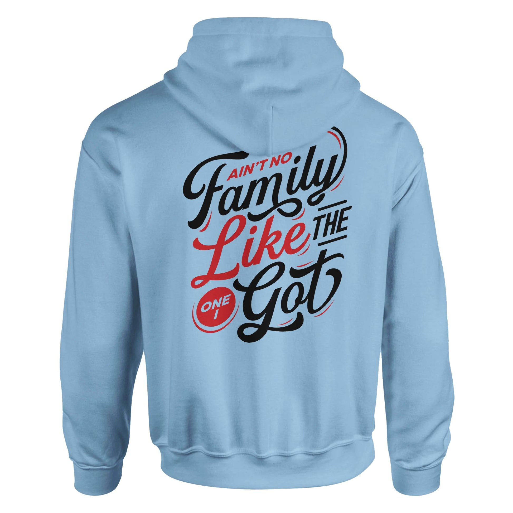 Ain't No Family Typography Vintage Graphic Hoodies | Kinship Crafters