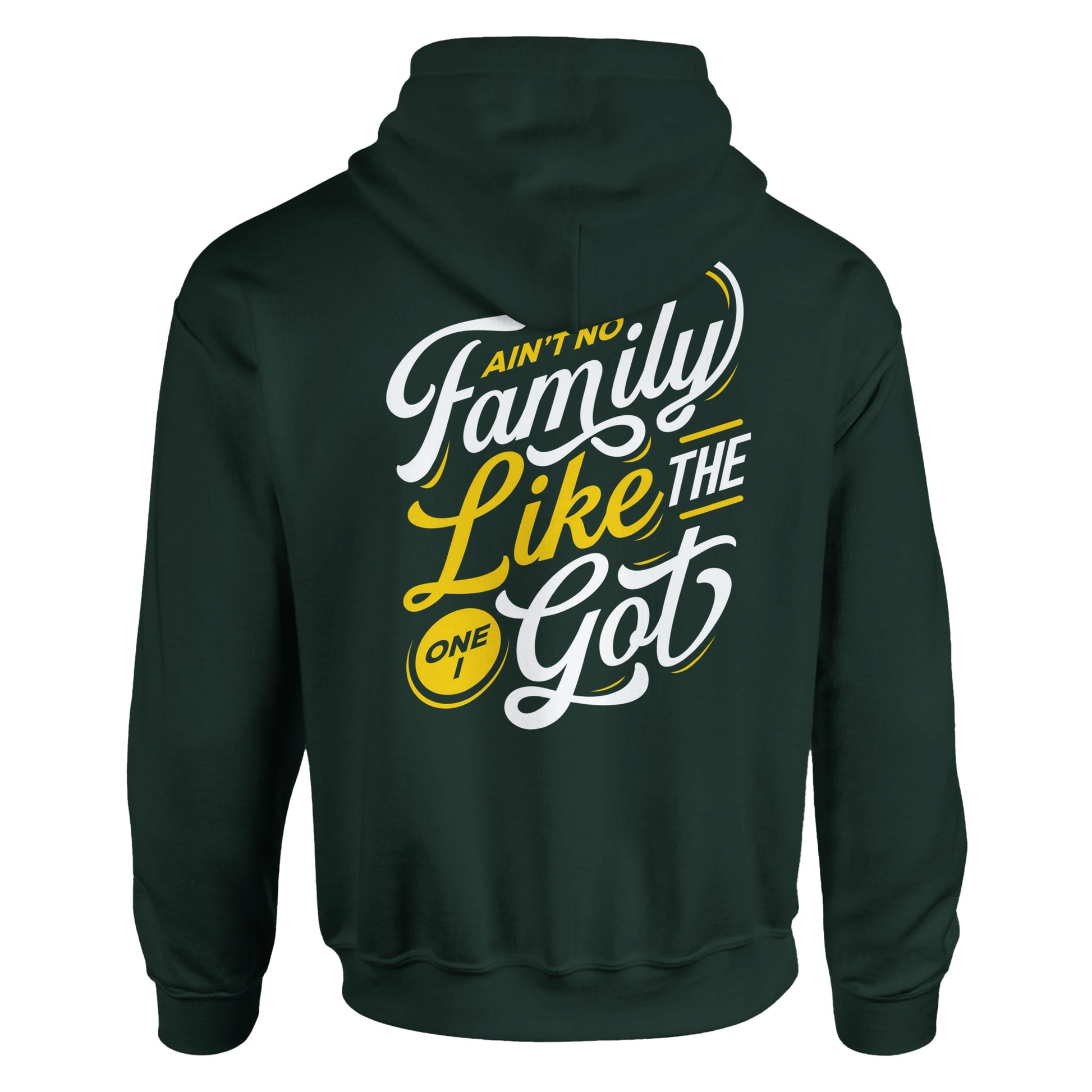 Ain't No Family Typography Vintage Graphic Hoodies | Kinship Crafters