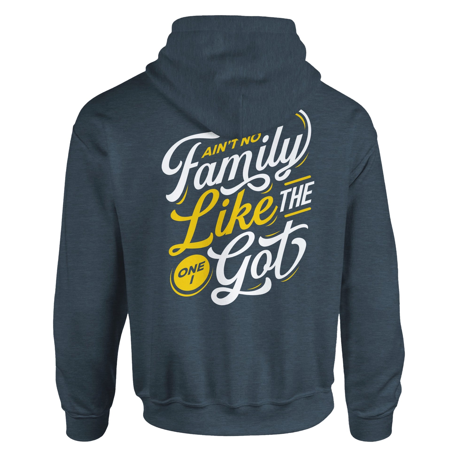 Ain't No Family Typography Vintage Graphic Hoodies | Kinship Crafters