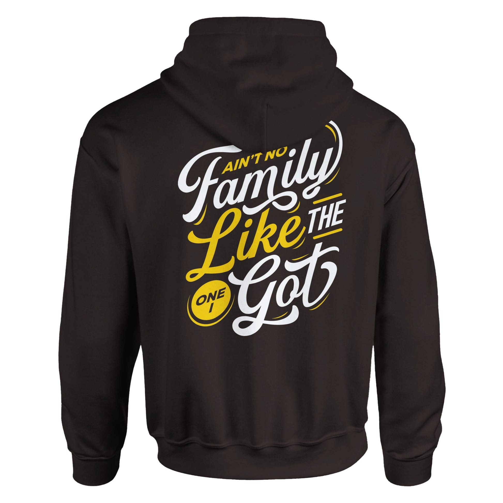 Ain't No Family Typography Vintage Graphic Hoodies | Kinship Crafters