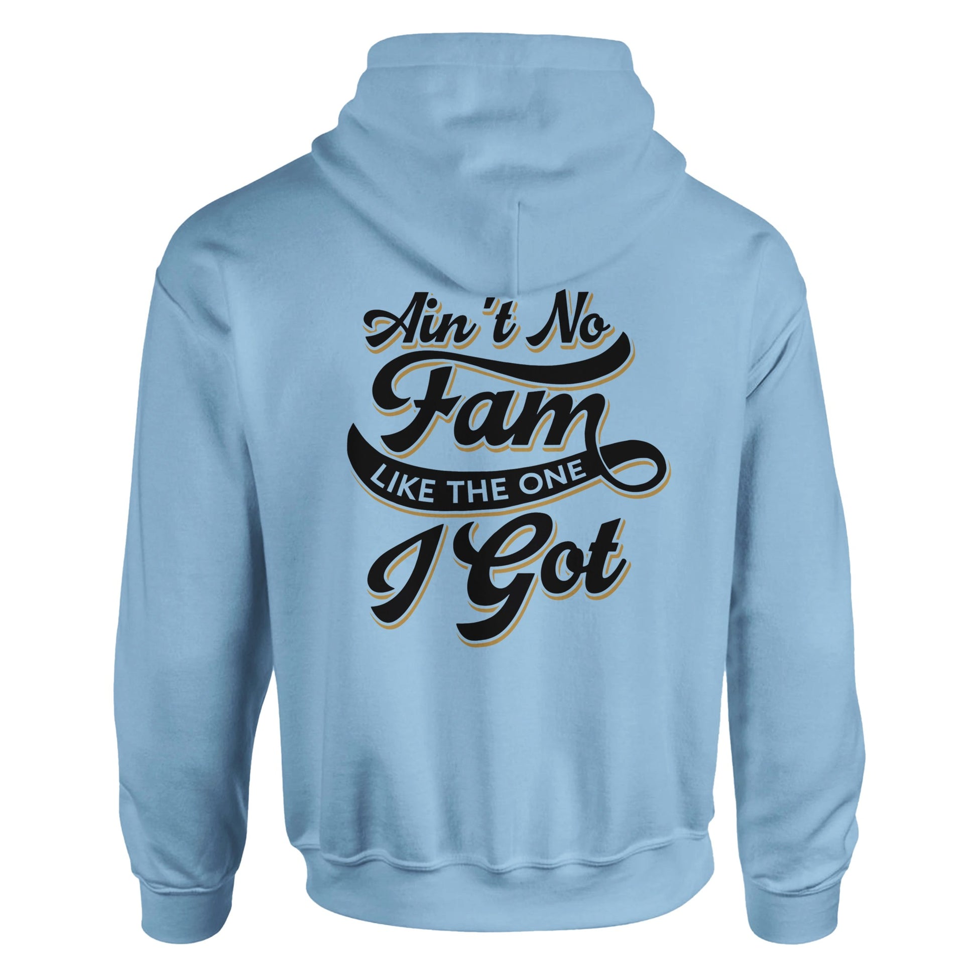 Ain't No Family Typography Vintage Graphic Hoodies | Kinship Crafters