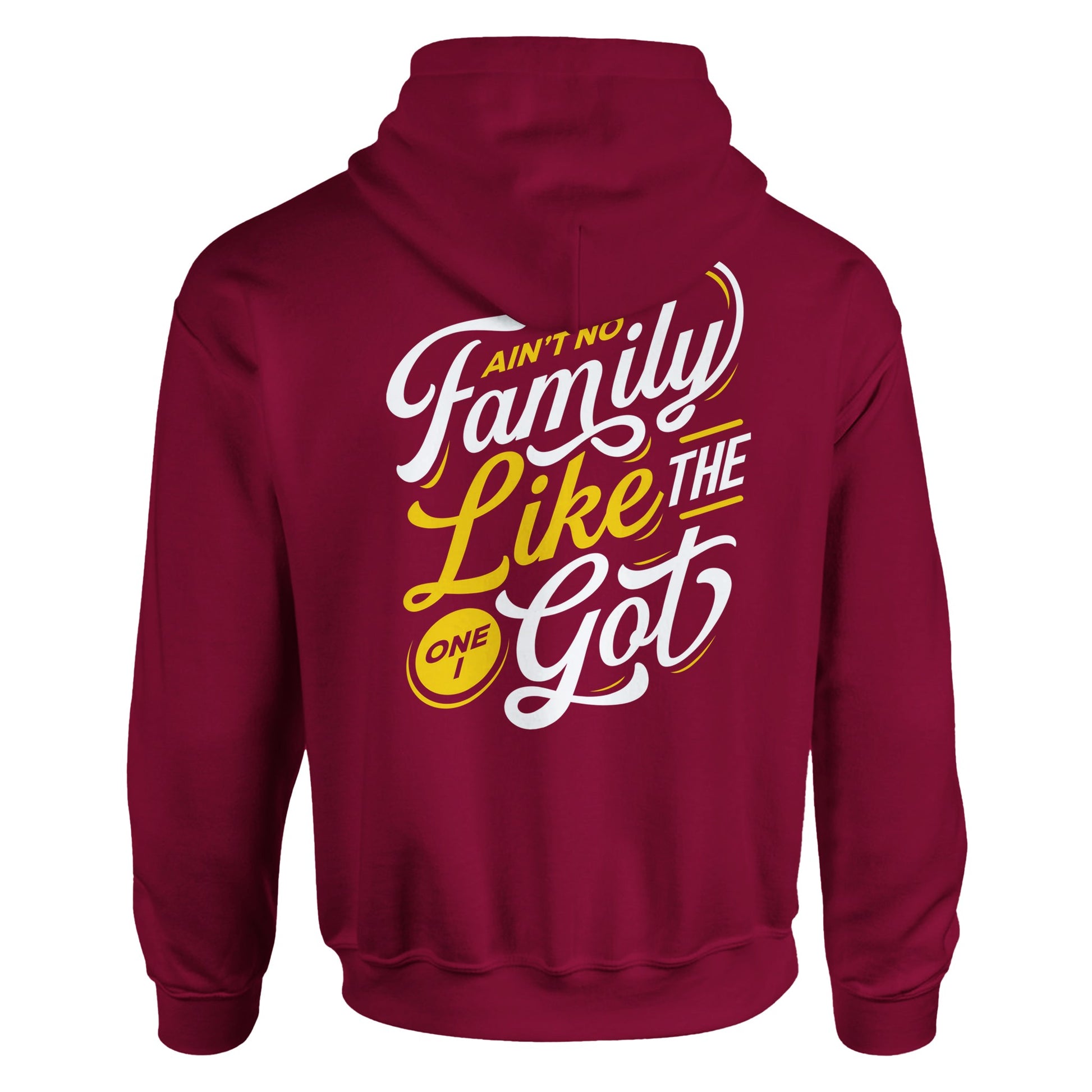 Ain't No Family Typography Vintage Graphic Hoodies | Kinship Crafters