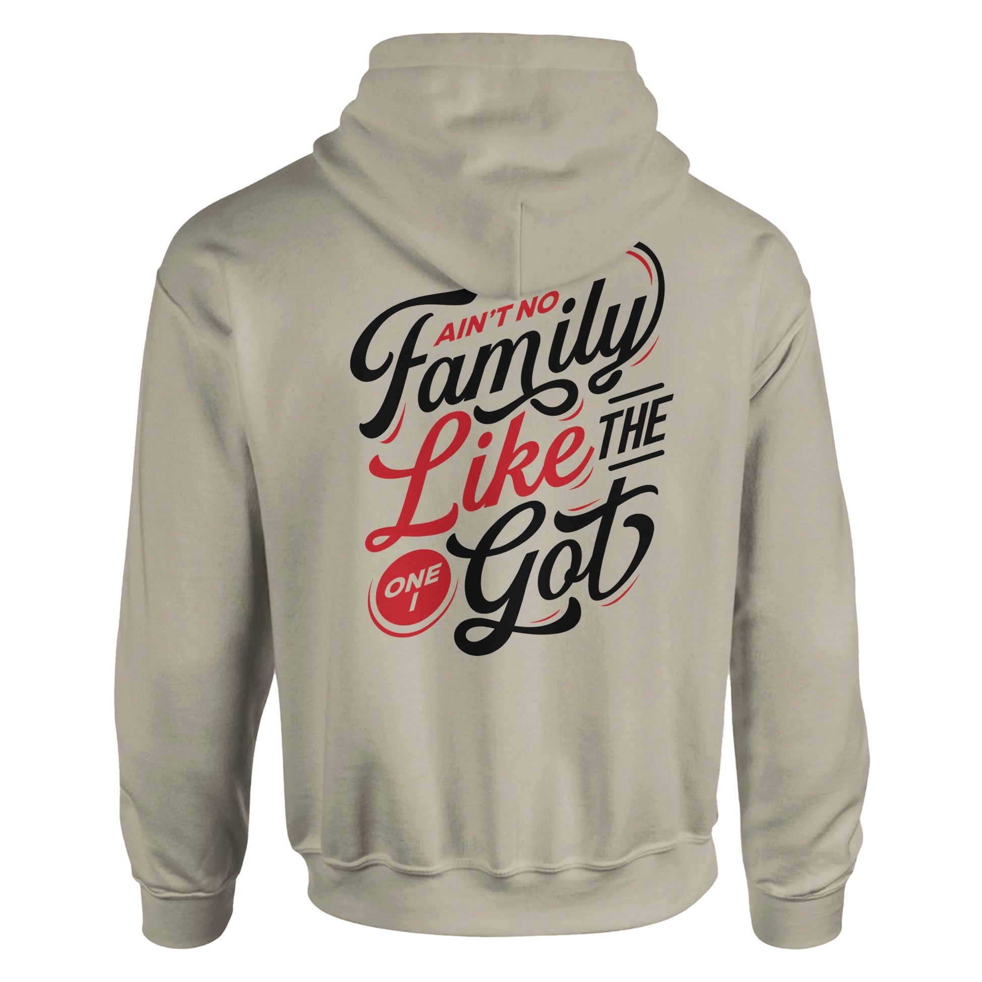 Ain't No Family Typography Vintage Graphic Hoodies | Kinship Crafters