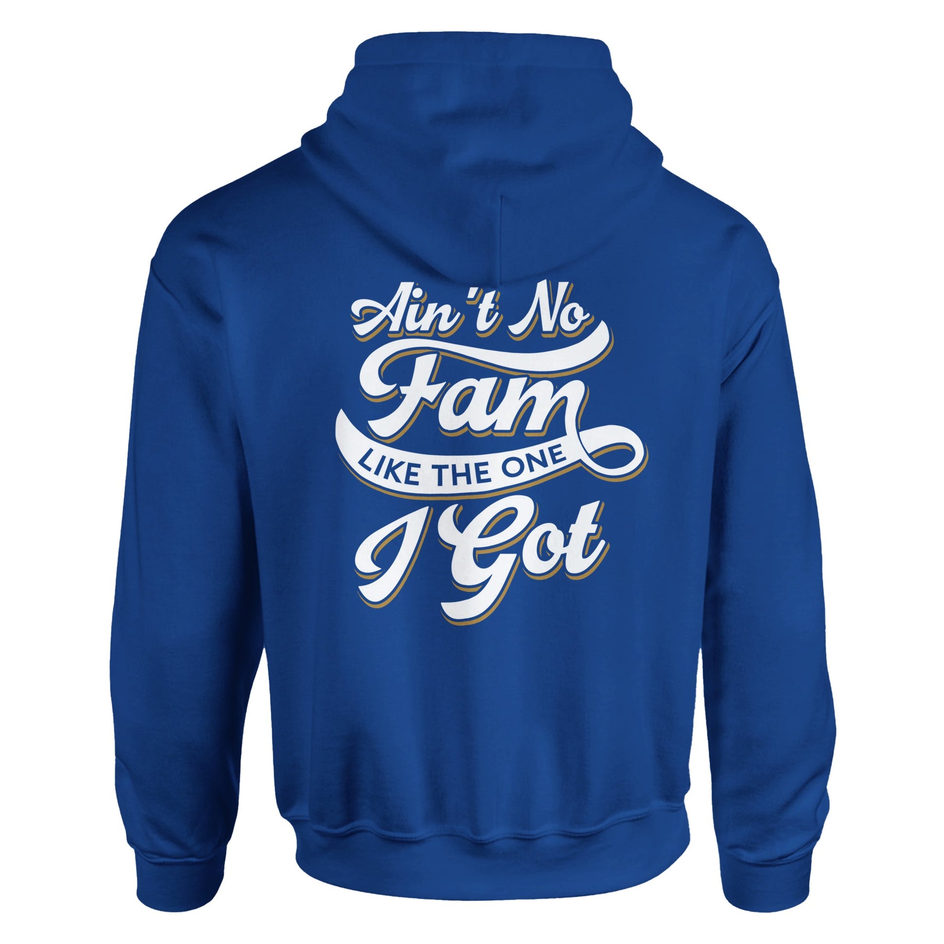 Ain't No Family Typography Vintage Graphic Hoodies | Kinship Crafters