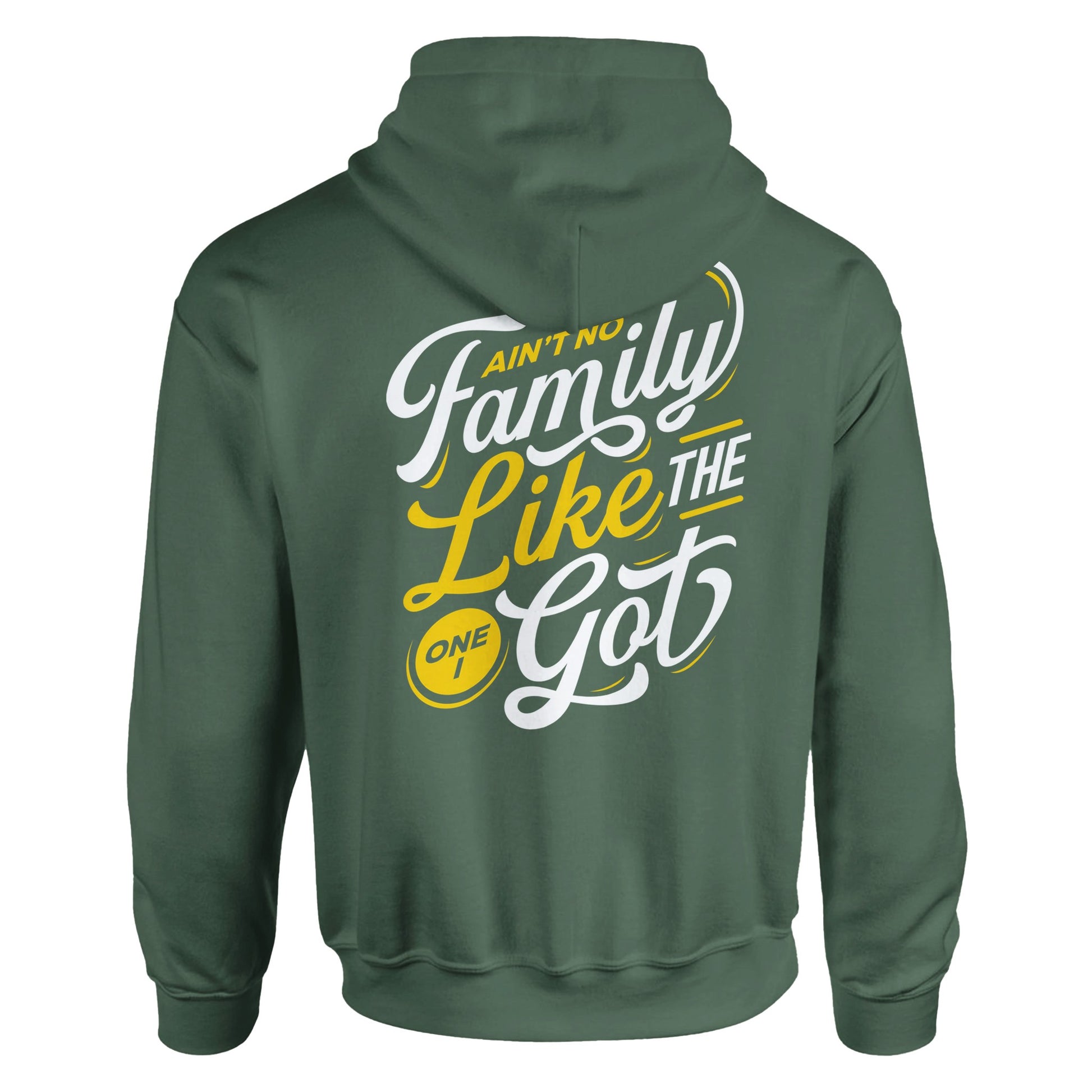 Ain't No Family Typography Vintage Graphic Hoodies | Kinship Crafters