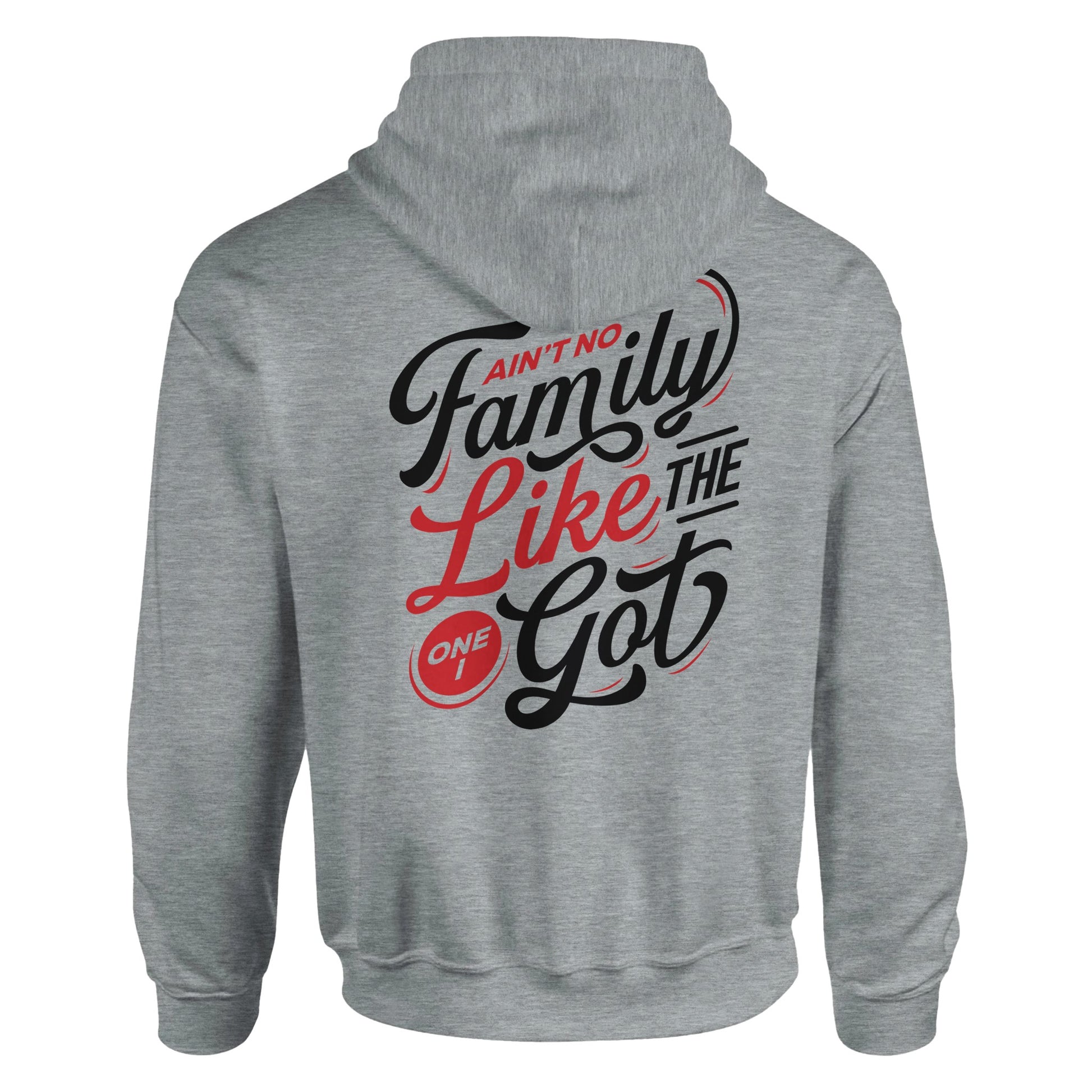 Ain't No Family Typography Vintage Graphic Hoodies | Kinship Crafters