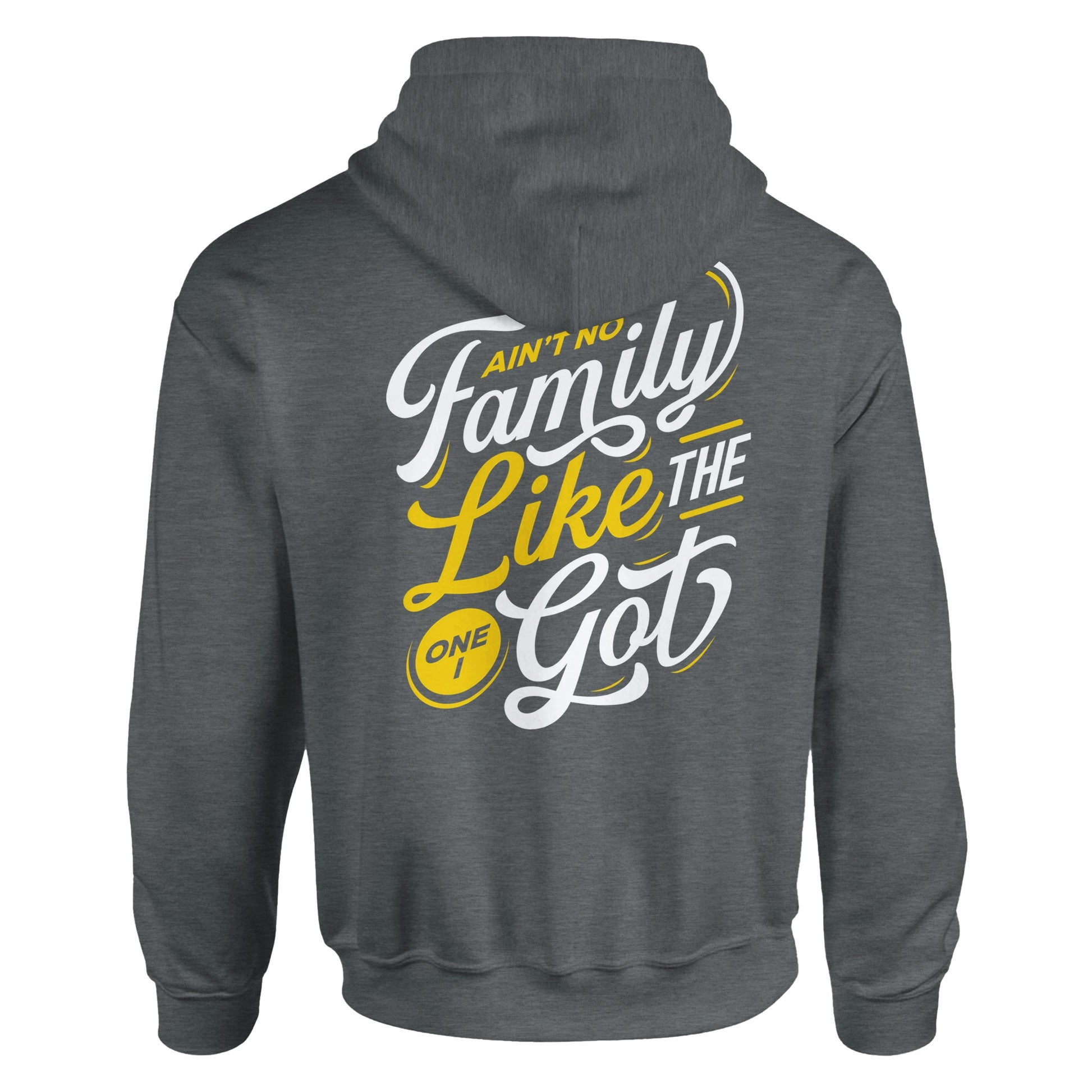 Ain't No Family Typography Vintage Graphic Hoodies | Kinship Crafters